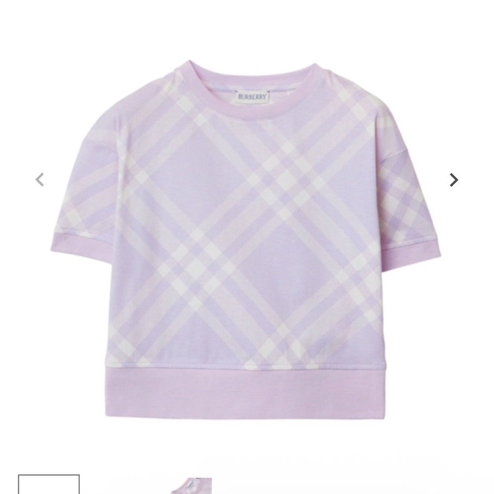 Burberry Kids Lavender Check Tee